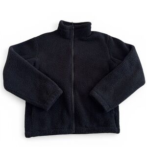 Uniqlo Black Full-Zip Sherpa Fleece Jacket unisex size S